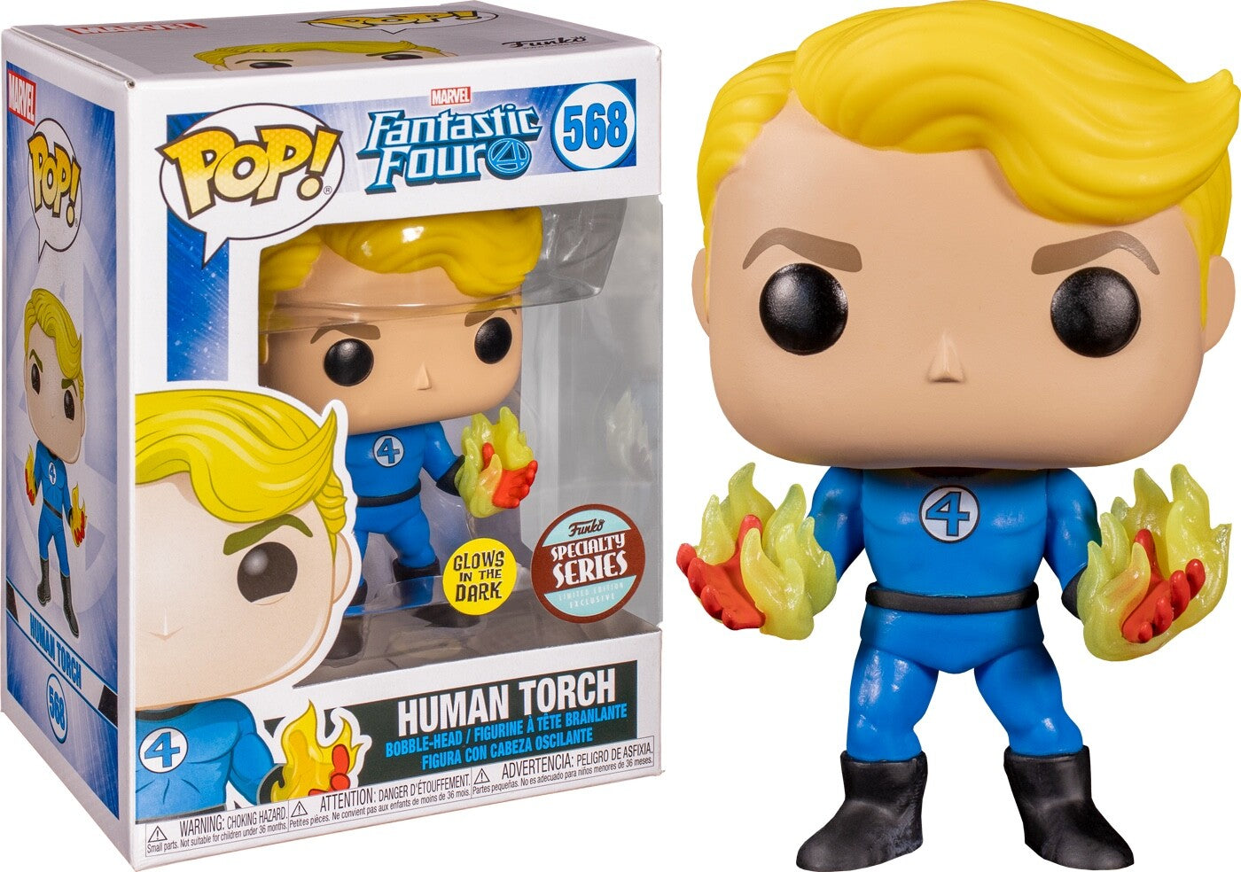 POP Marvel: Fantastic Four - Human Torch Exc