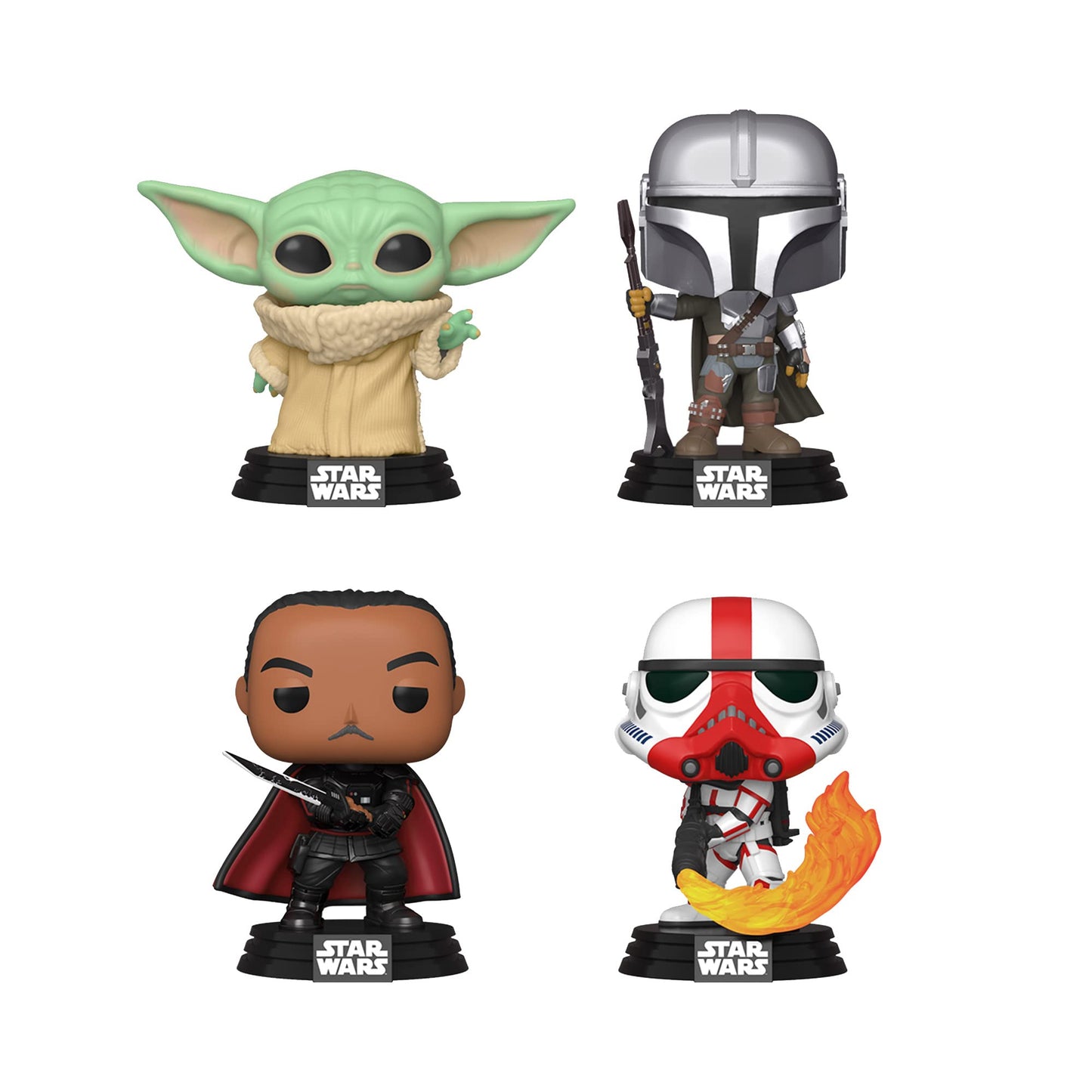 POP! Mandalorian 4 Pack: Grogu, Mando, Moff, Troop