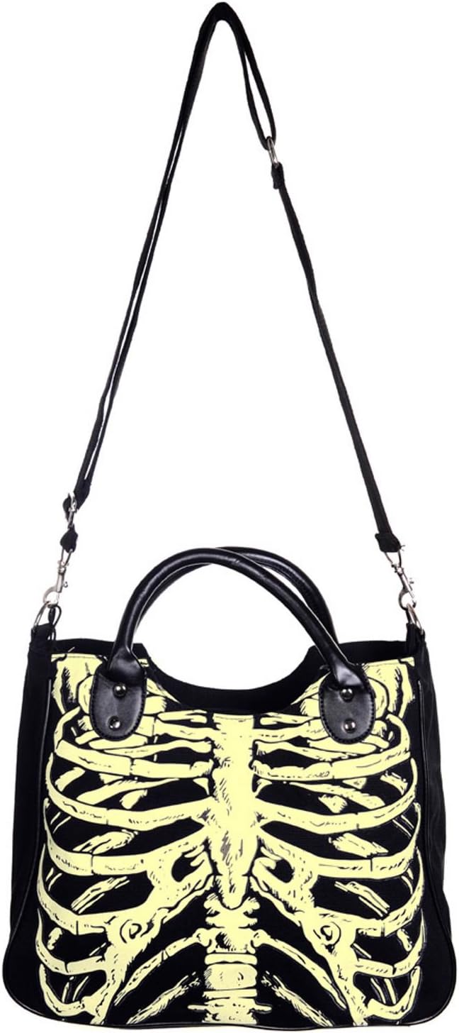 Banned Apparel GITD Skeleton Shoulder Bag