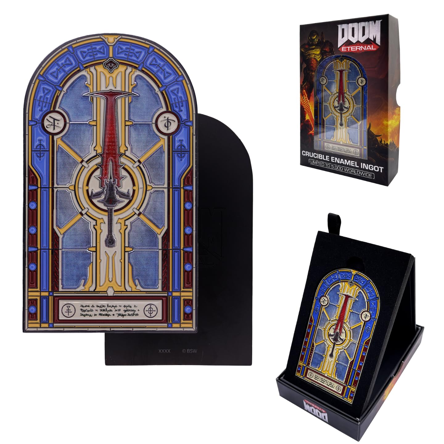 Doom Crucible Sword Stained Glass Window Ingot