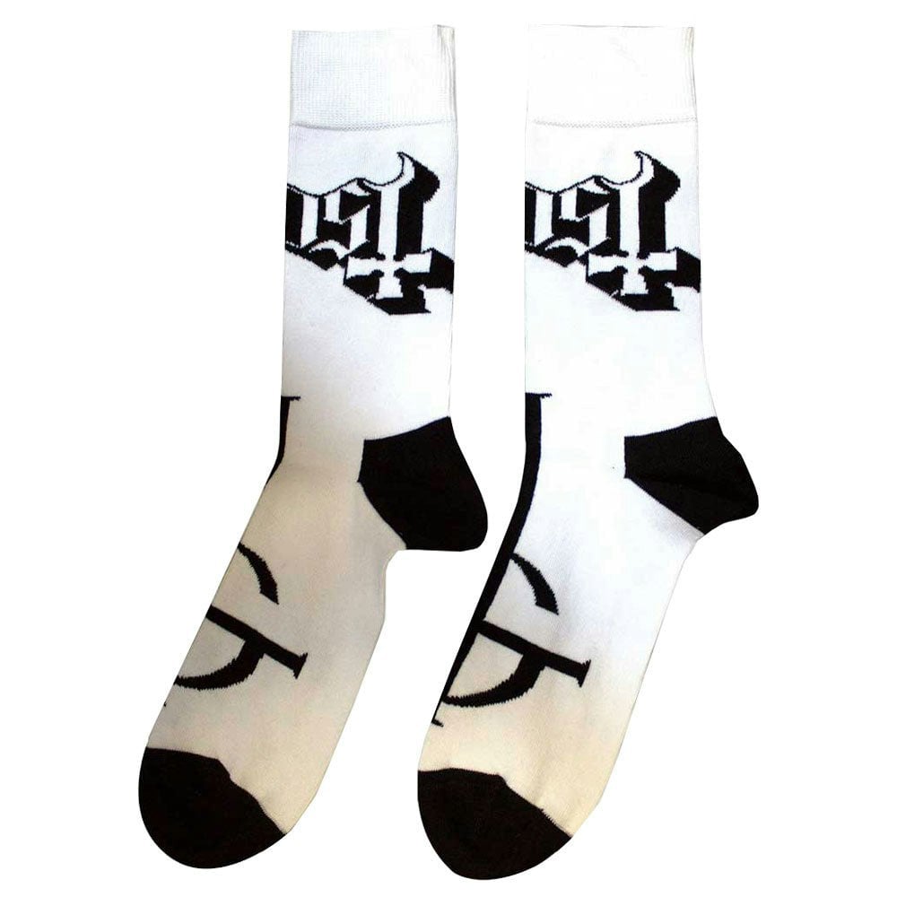Ghost Unisex Ankle Socks: Symbol Mono (White)