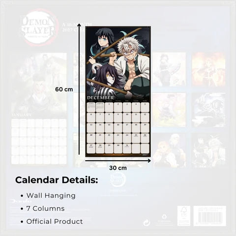 Demon Slayer Official 2027 Square Wall Calendar