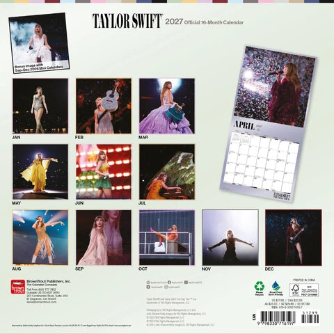 Taylor Swift Official 2027 Square Wall Calendar