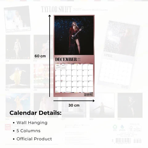 Taylor Swift Official 2027 Square Wall Calendar