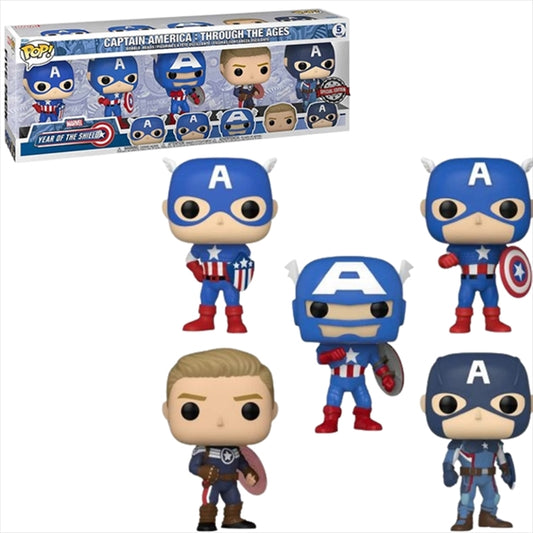 POP!: Marvel: Year of The Shield: Capt America 5PK