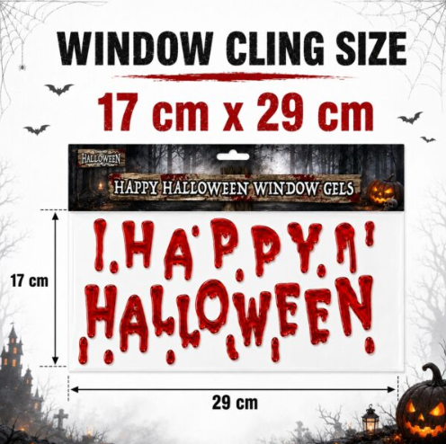 Happy Halloween Window Gel Clings