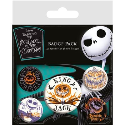 Nightmare Before Xmas Colourful Shadows Badge Pack