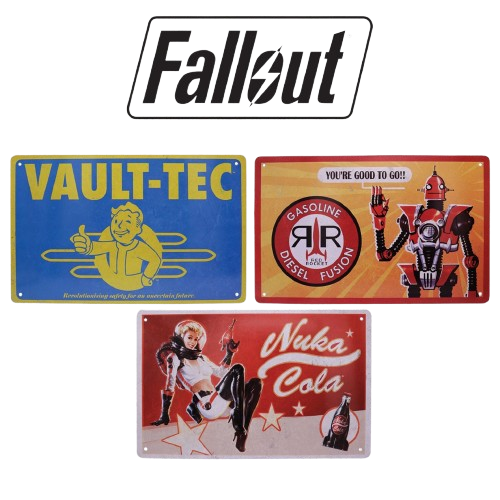 Fallout Tin Sign Set
