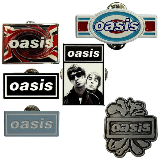Oasis Pin Badge Set: Logos