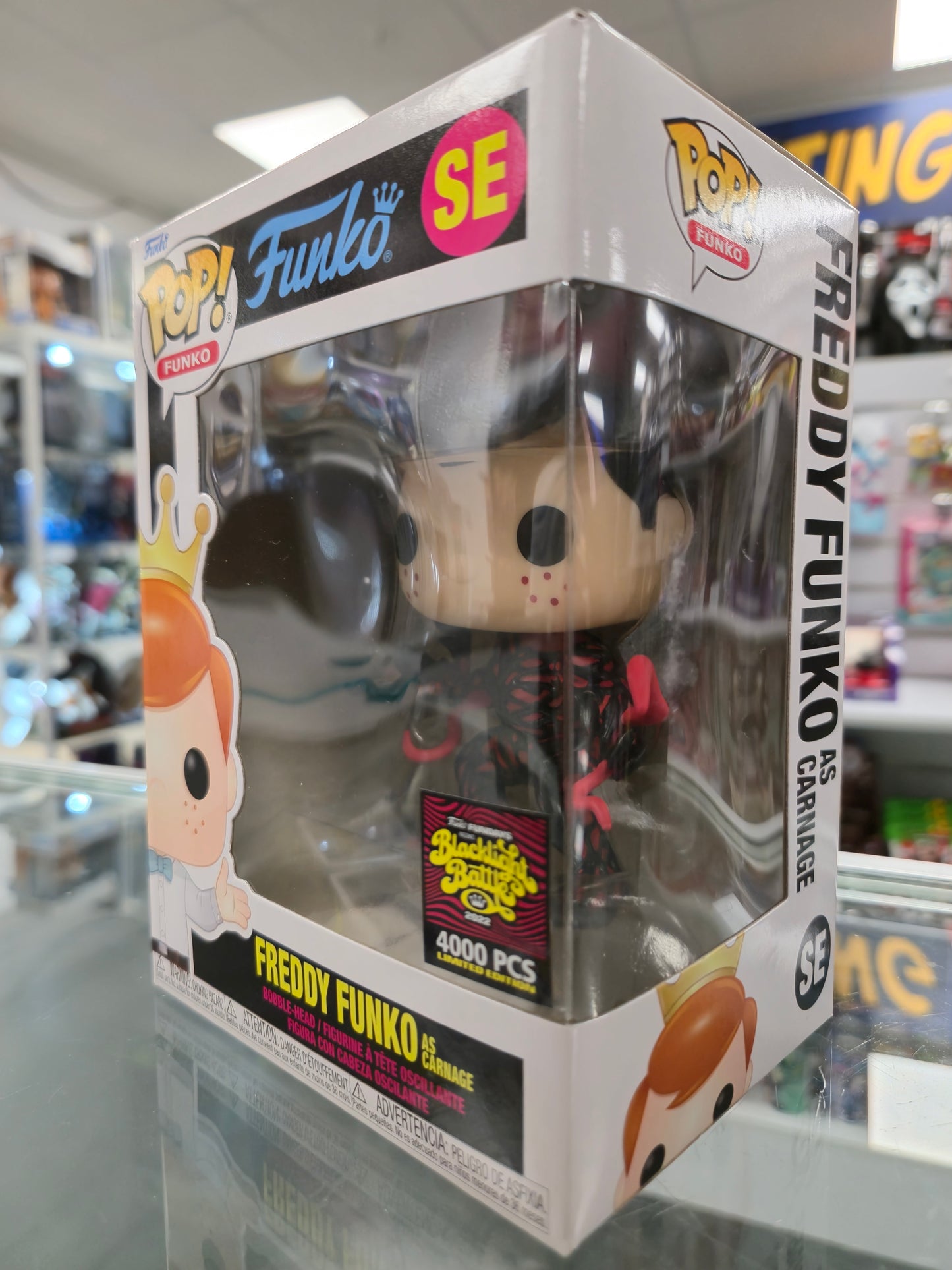 POP: Freddy Funko as Carnage SE - Blacklight