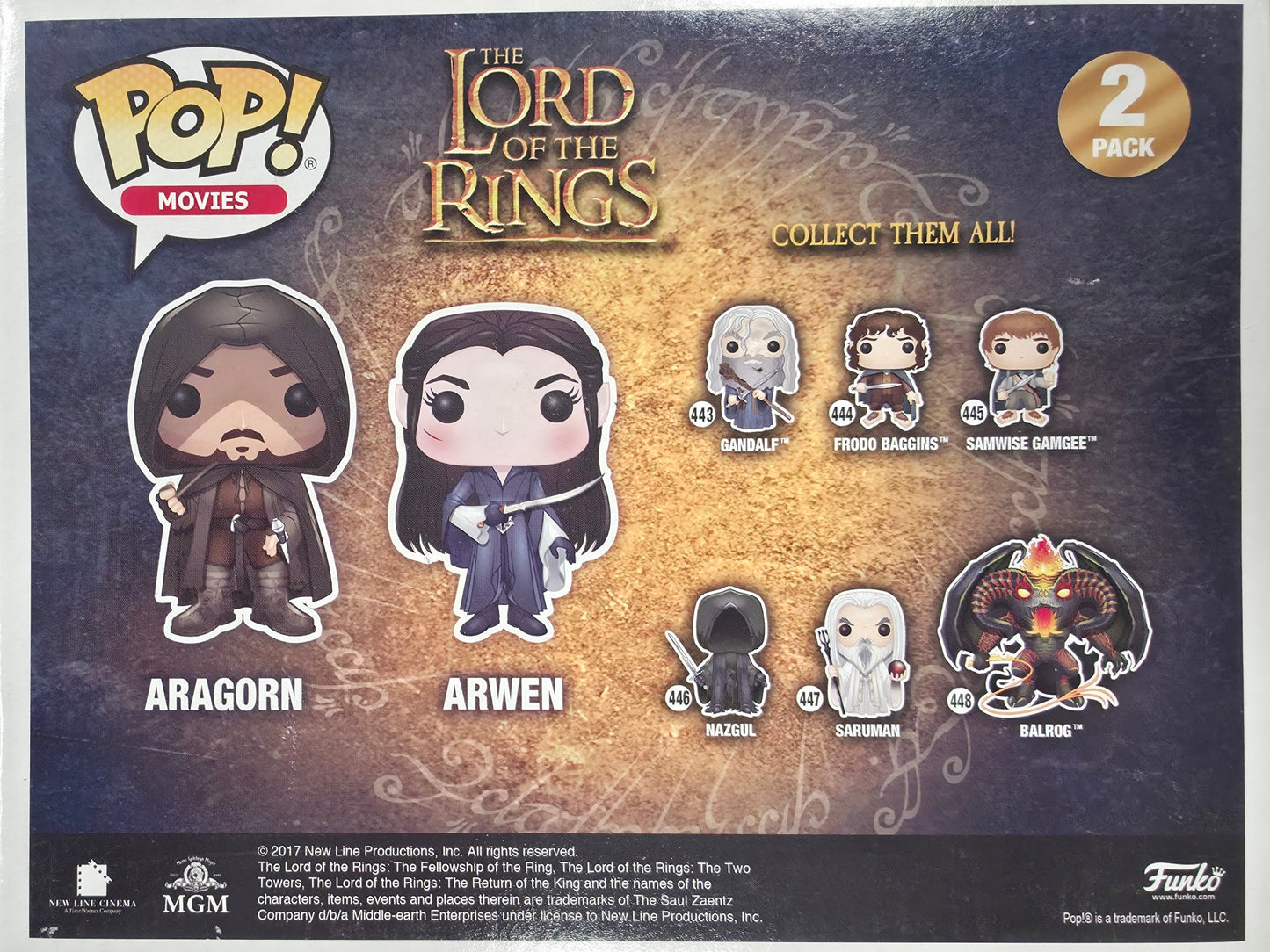 POP: 2PK: LOTR: Aragorn & Arwen SDCC 2017