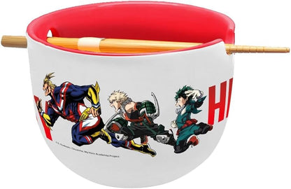 My Hero Academia Ramen Bowl with Chopsticks
