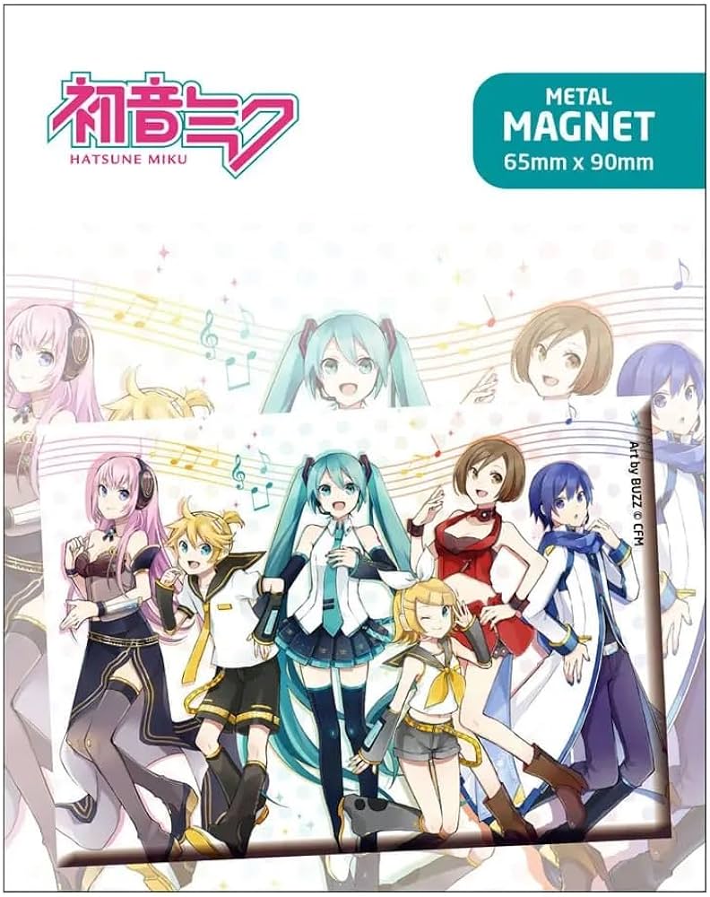 Hatsune Miku And Friends Metal Magnet