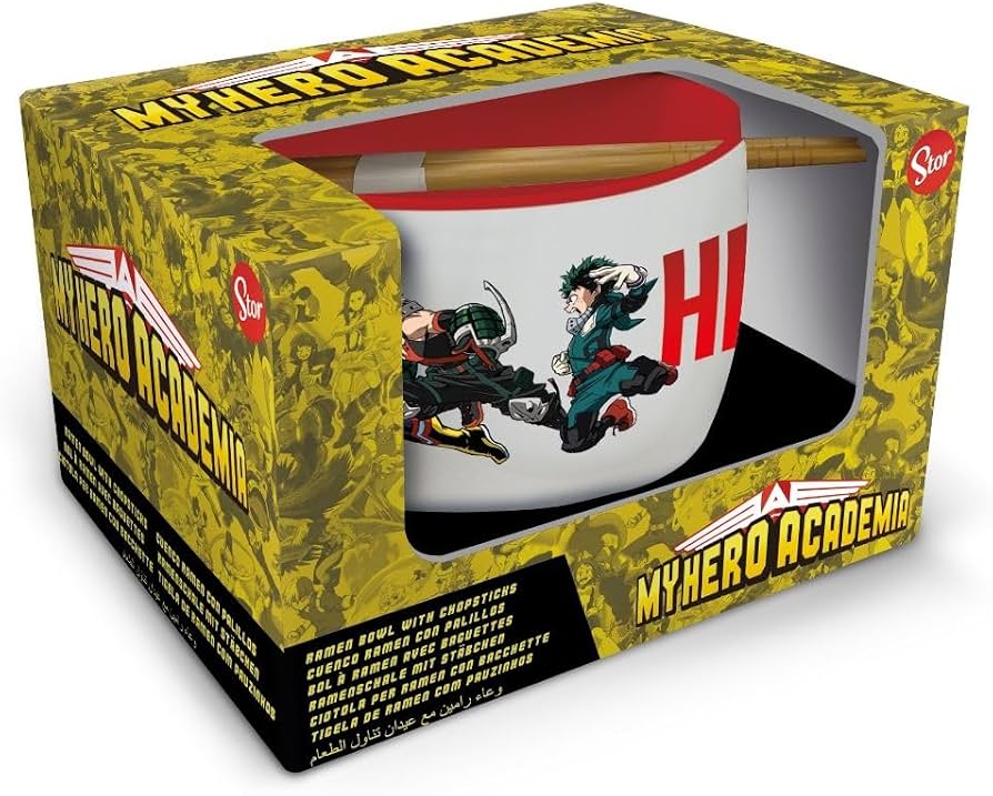 My Hero Academia Ramen Bowl with Chopsticks
