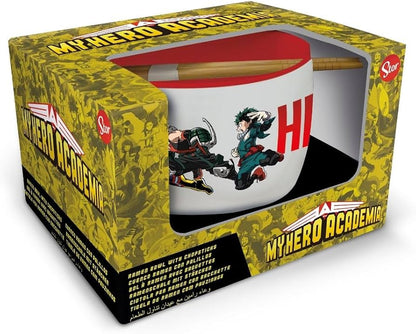 My Hero Academia Ramen Bowl with Chopsticks
