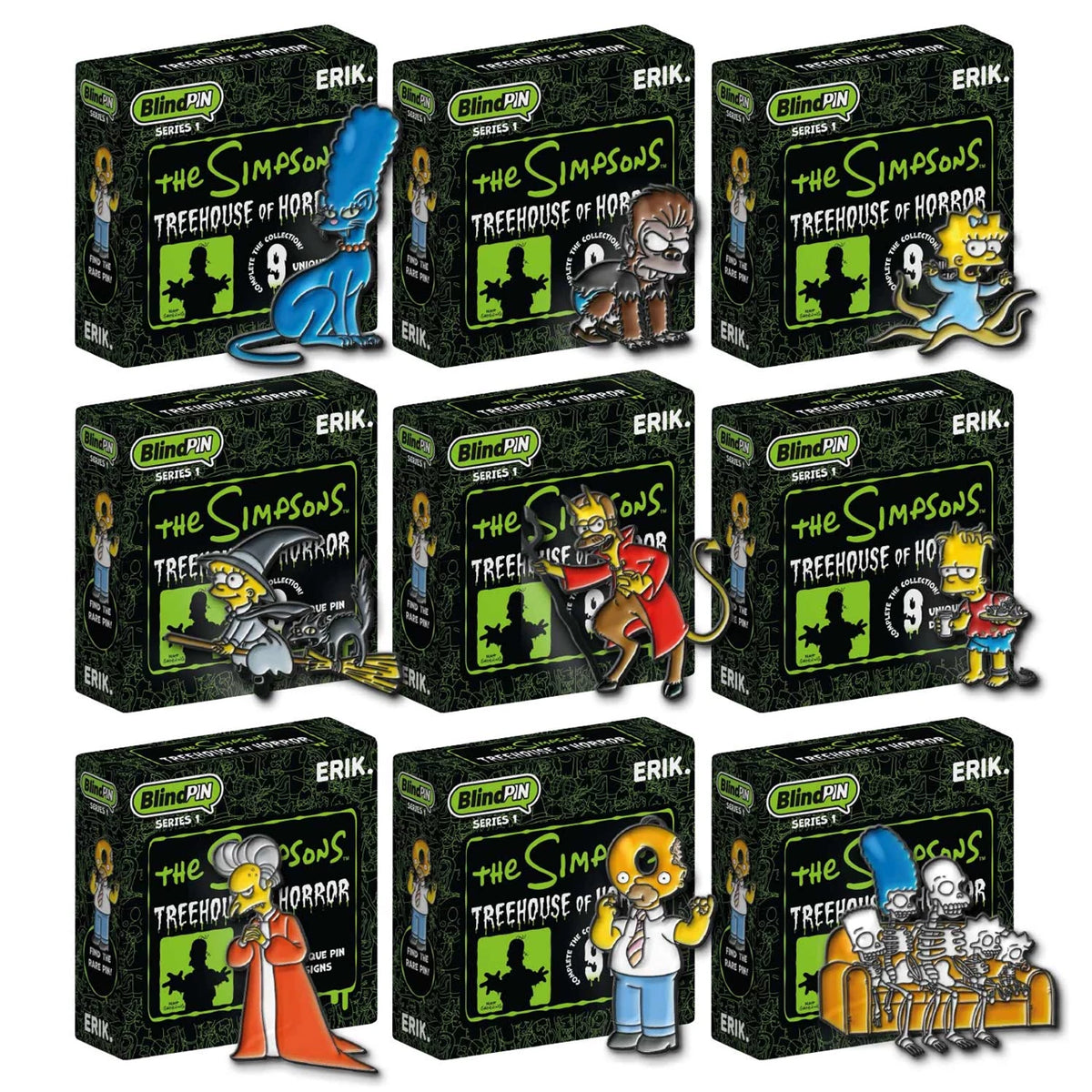 Mystery Collectible Pins (Simpsons Treehouse of Horrors) Series 1
