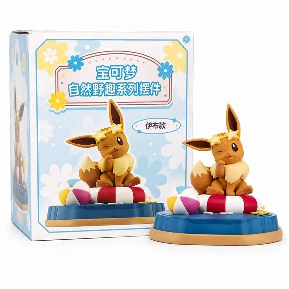 Pikachu & Eevee Nature Statue