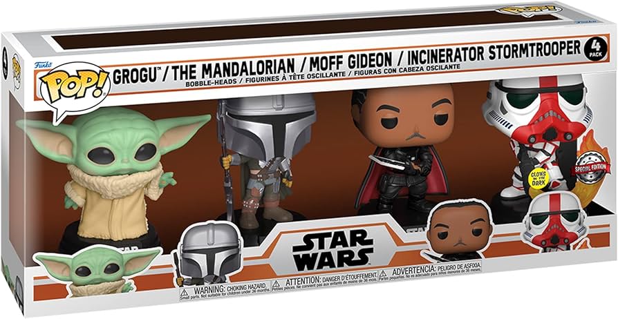 POP! Mandalorian 4 Pack: Grogu, Mando, Moff, Troop
