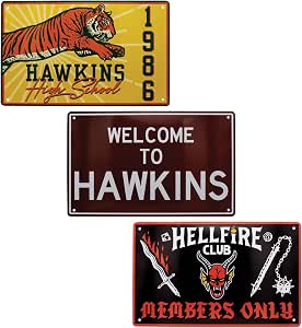 Stranger Things Set of 3 Tin Signs