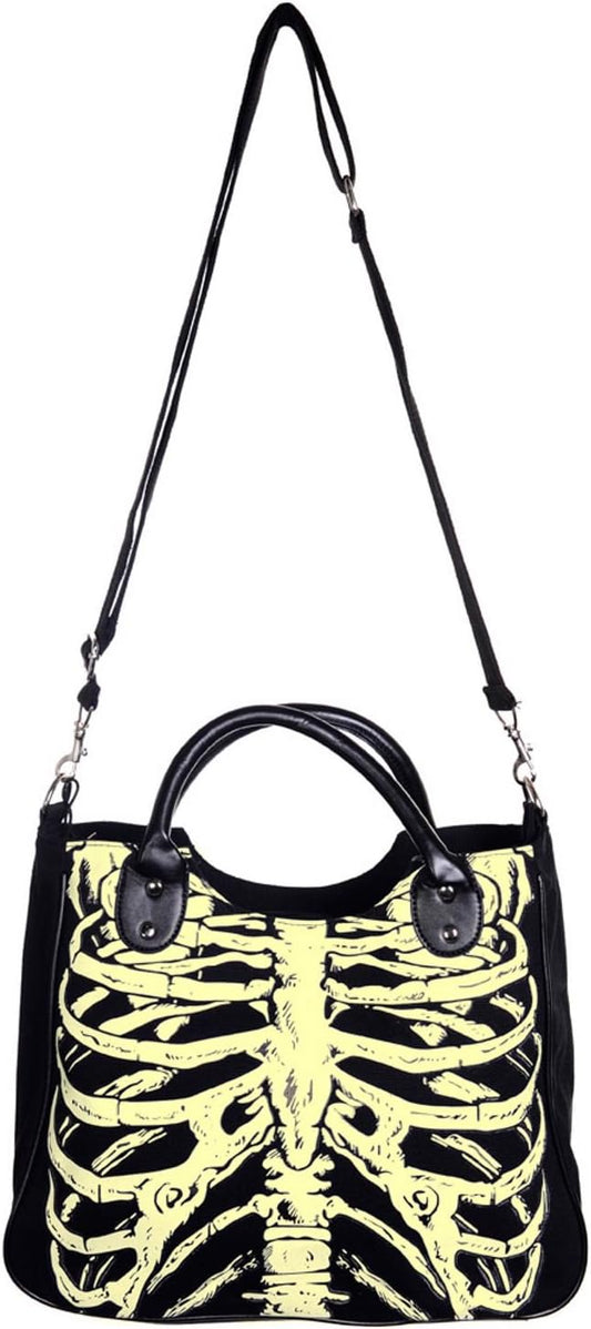 Banned Apparel GITD Skeleton Shoulder Bag