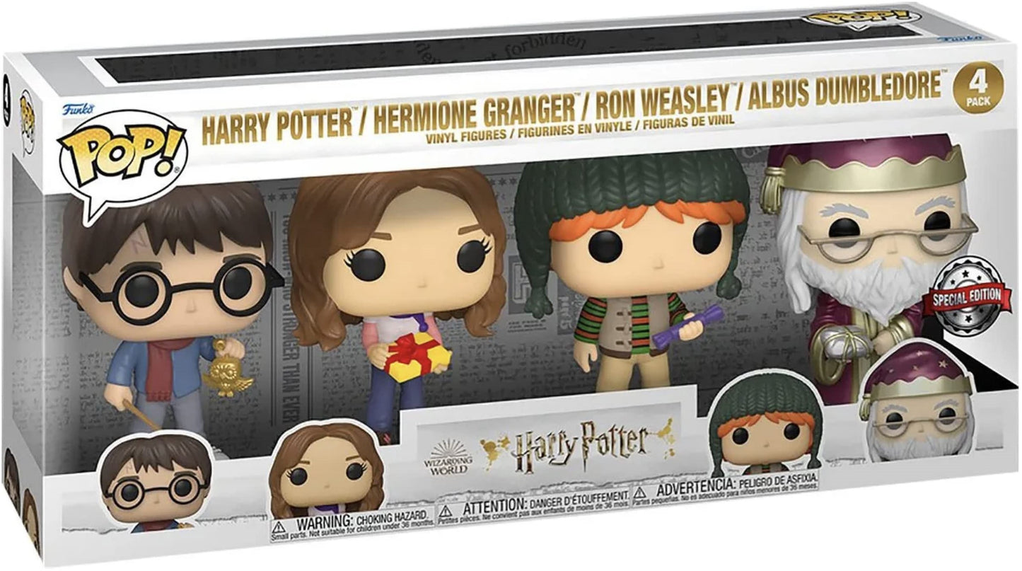 POP! HP: Harry/ Hermione/ Ron/ Dumbledore Xmas 4PK