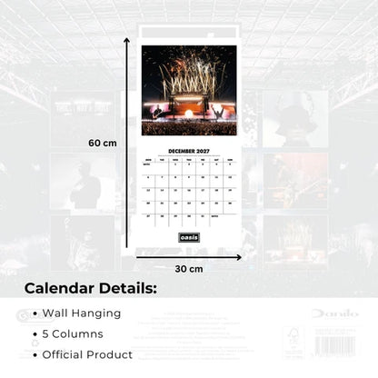 Oasis 2027 Official Square Wall Calendar