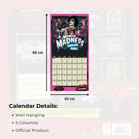 Rocky Horror Show Official 2027 Square Calendar
