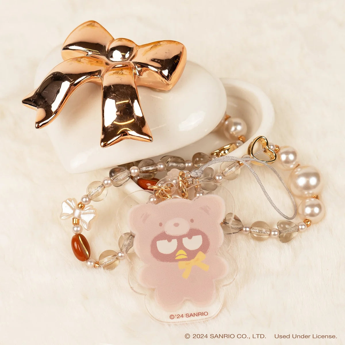 Sanrio Acrylic Beaded Strap - Latte Bear [Badtz-ma