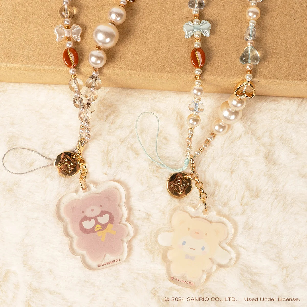 Sanrio Acrylic Beaded Strap - Latte Bear [Badtz-ma