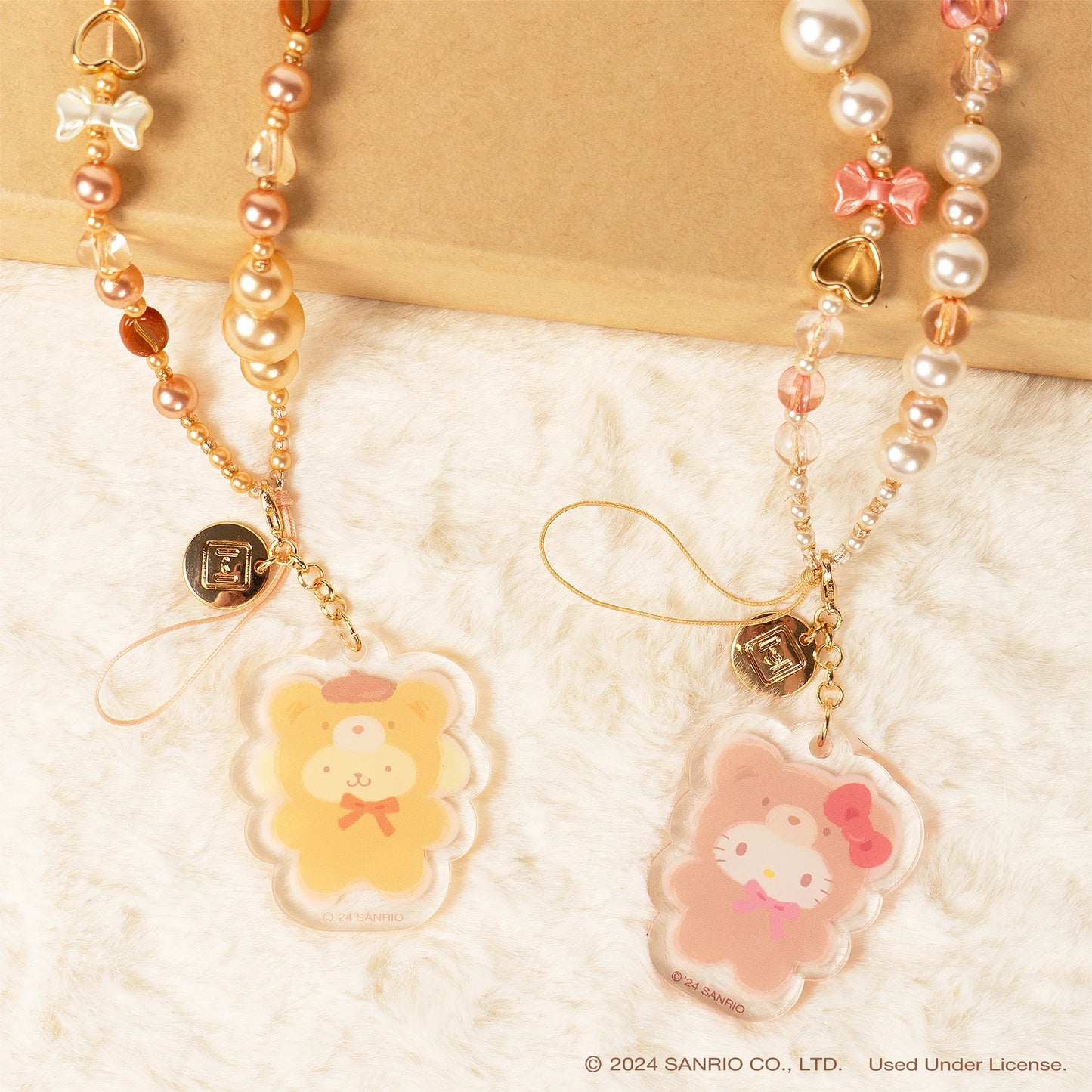 Sanrio Acrylic Beaded Strap Latte Bear Hello Kitty