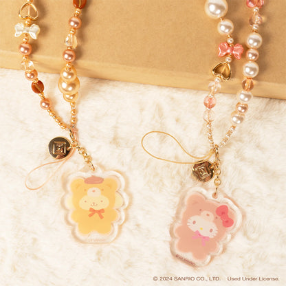 Sanrio Acrylic Beaded Strap Latte Bear Hello Kitty
