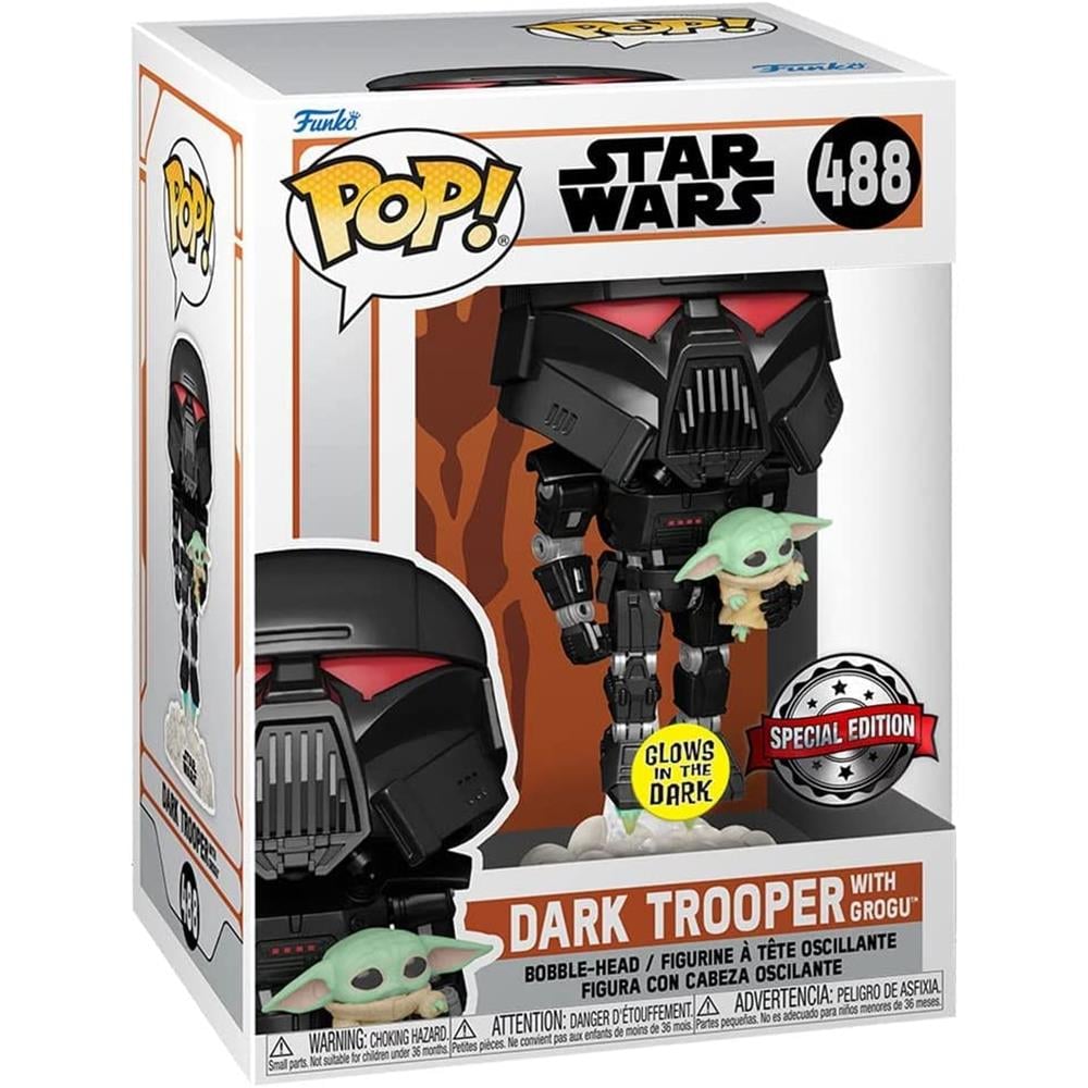 POP! The Mandalorian: Dark Trooper w/Grogu 488