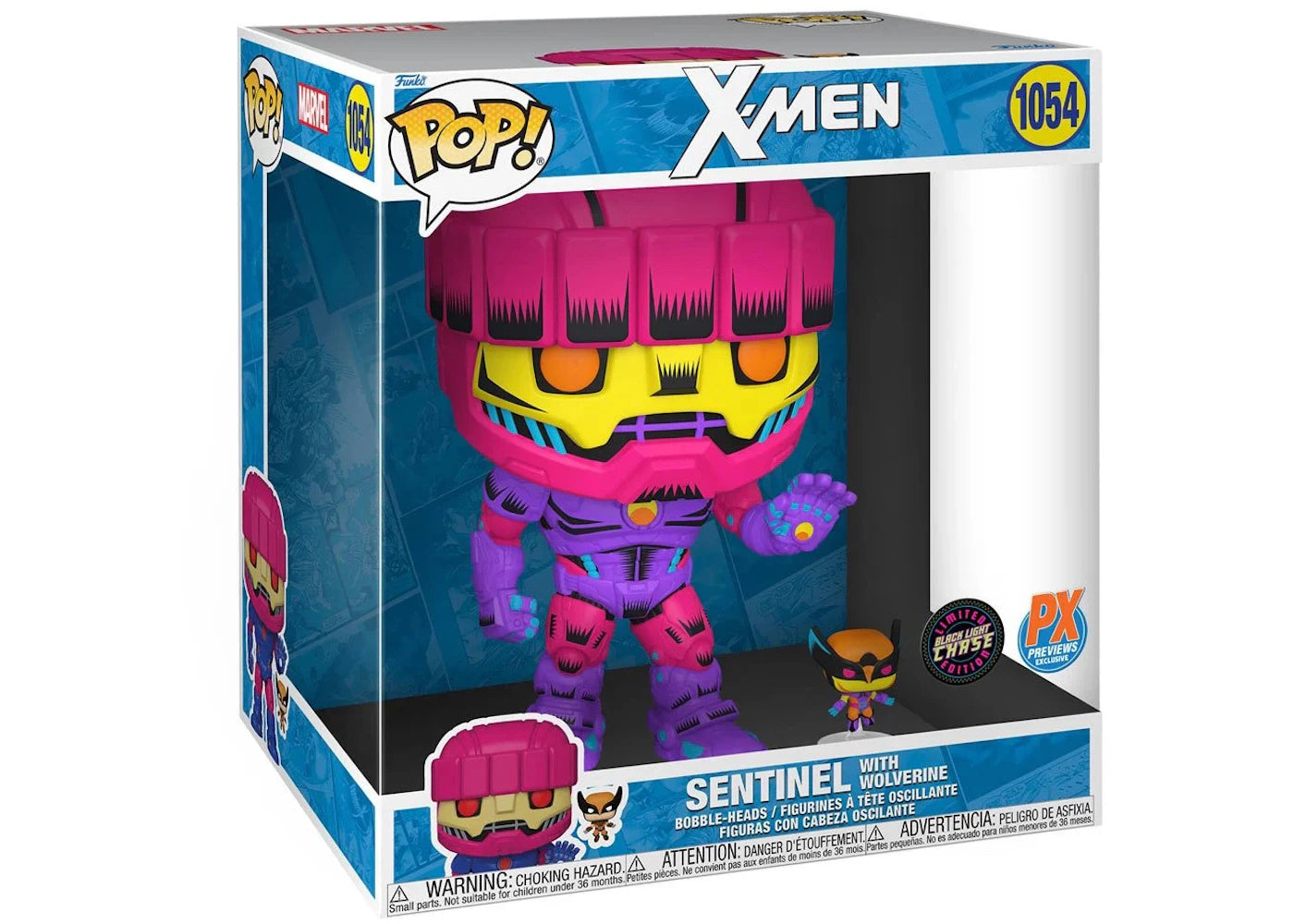 POP! X-Men: Sentinel (w/Wolverine) Blk Light Chase