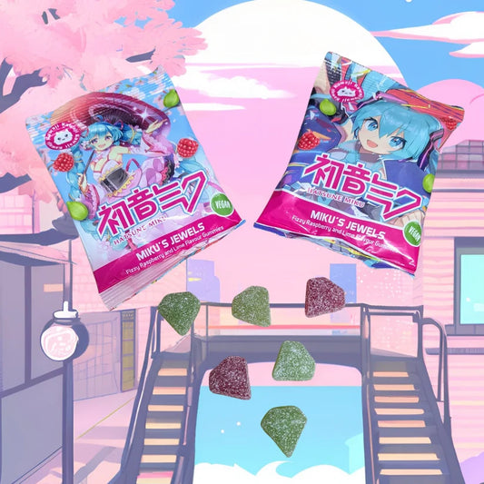 Hatsune Miku's Jewels Lime and Raspberry Gummies