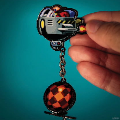 Sonic The Hedgehog – Dr. Eggman Egg Mobile Chained Pin Badge