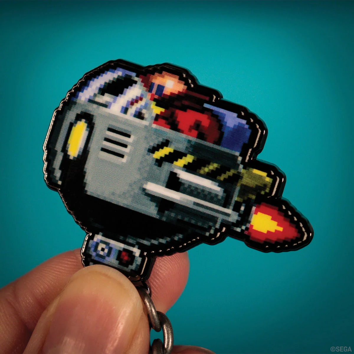 Sonic The Hedgehog – Dr. Eggman Egg Mobile Chained Pin Badge