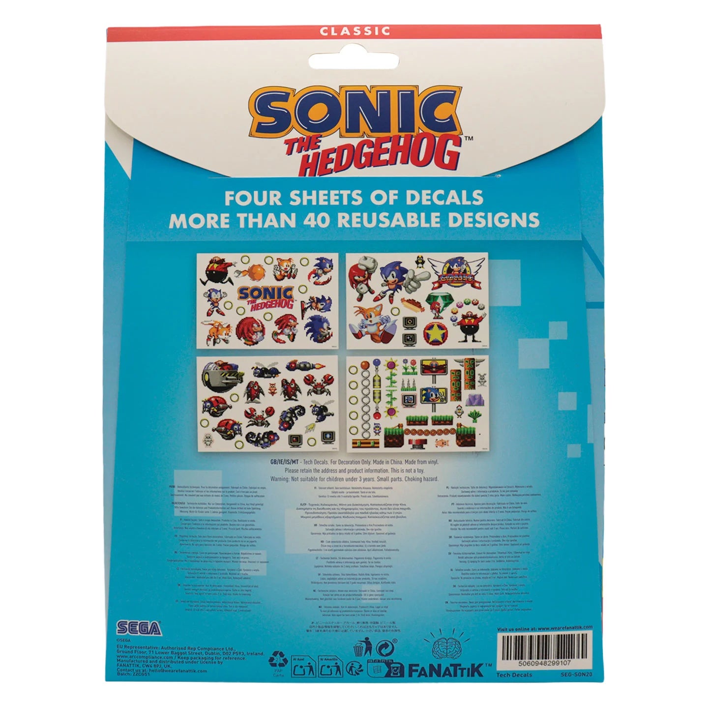 Sonic The Hedgehog Retro Tech Decals
