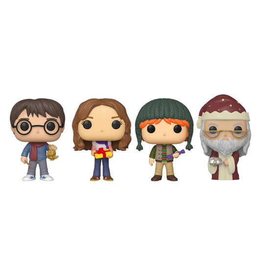 POP! HP: Harry/ Hermione/ Ron/ Dumbledore Xmas 4PK