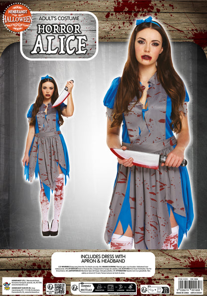 Horror Alice (One Size) Adult’s Fancy Dress Costum