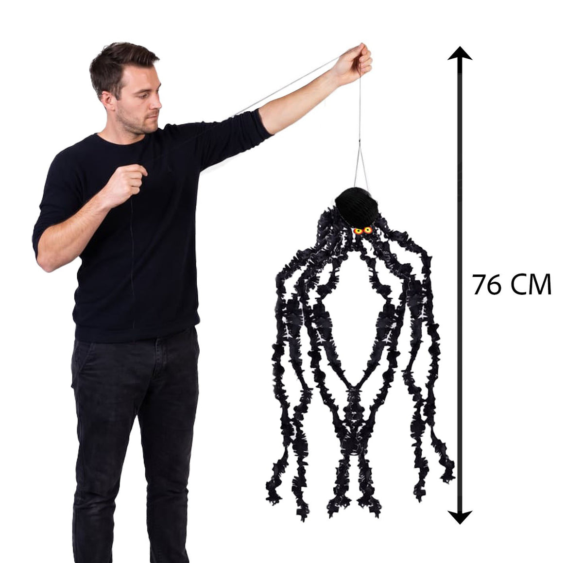 Large Hanging Paper Spider Halloween Decoration