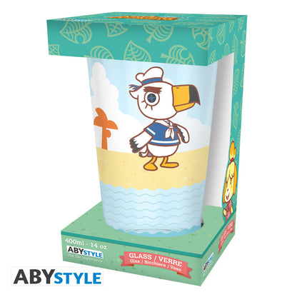 Animal Crossing Beach Characters Large glass