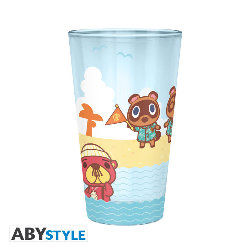 Animal Crossing Beach Characters Large glass