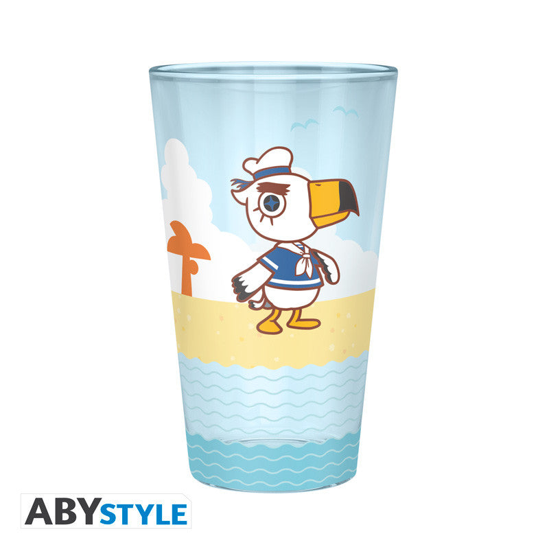 Animal Crossing Beach Characters Large glass
