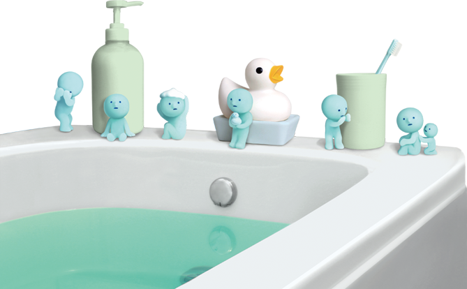 Smiski Bath Mini Figures