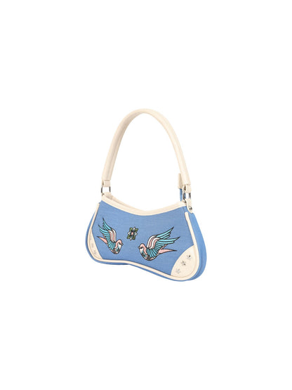Banned Apparel: Blue Marilou Swallow Handbag