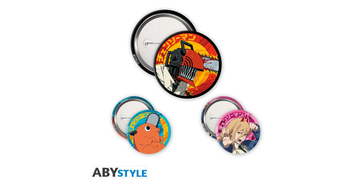 Chainsaw Man Denji, Devil, Pochita Badge Pack