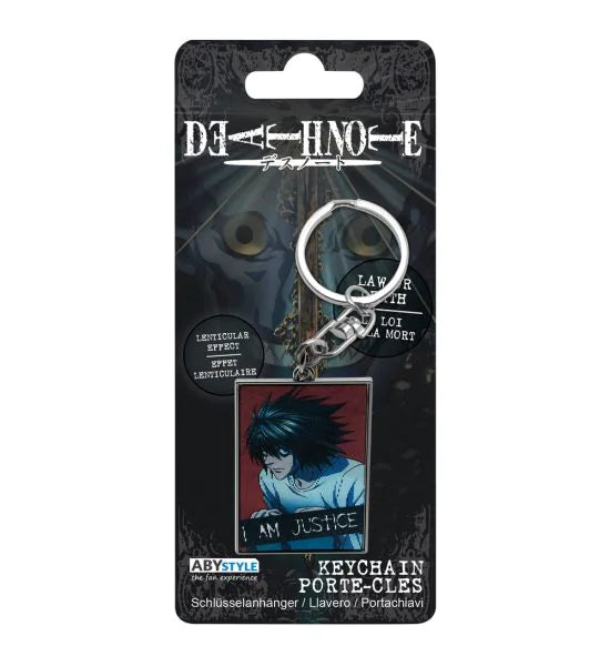 Death Note Justice Lenticular Metal Keychain