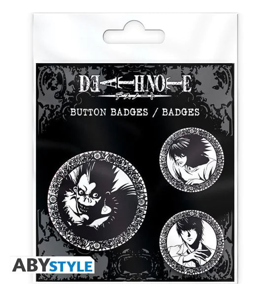 Death Note Light^ L & Ryuk Badge Pack