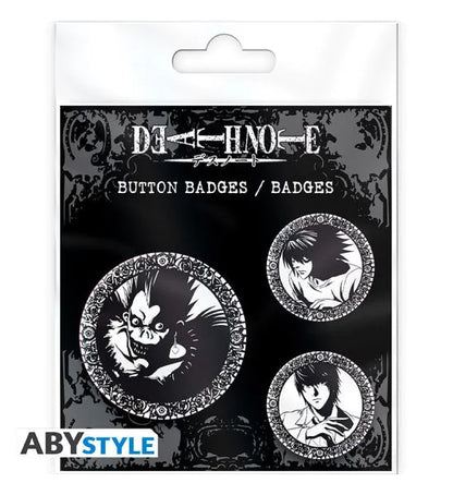 Death Note Light^ L & Ryuk Badge Pack