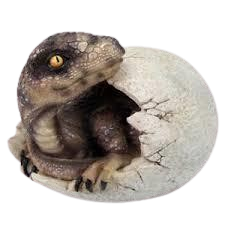 Raptors Dawn Baby Raptor Egg Statue